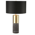 2020 Schwarz Gold Stoff Nachttischlampe Luxus Marmor LED Leselampe